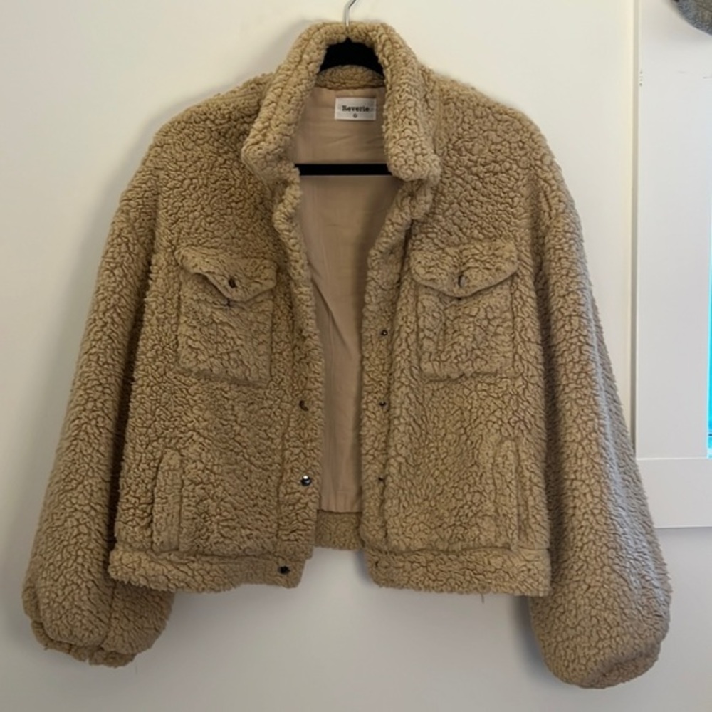 Cream Teddy Bear Sherpa Jacket